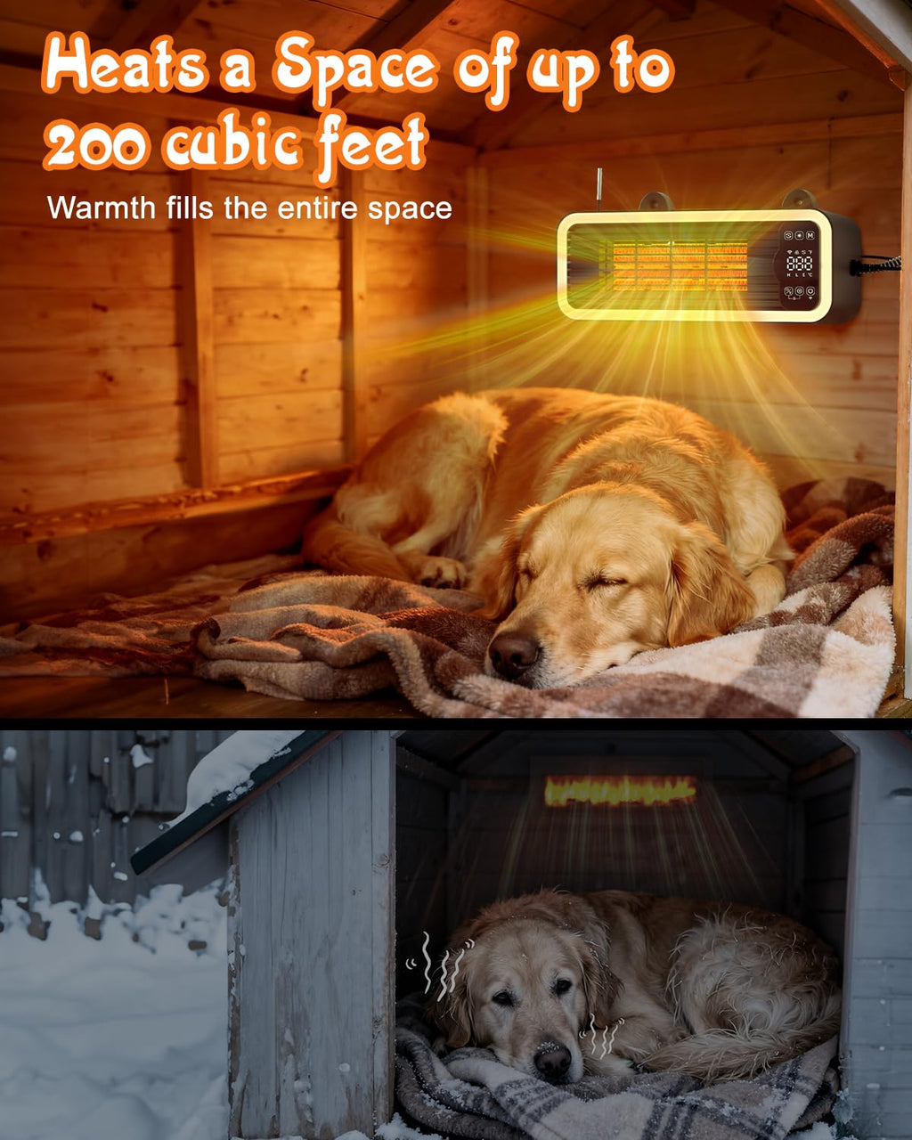 PawTemp SmartHeat™  Thermostat-accurate warmth for every kennel.