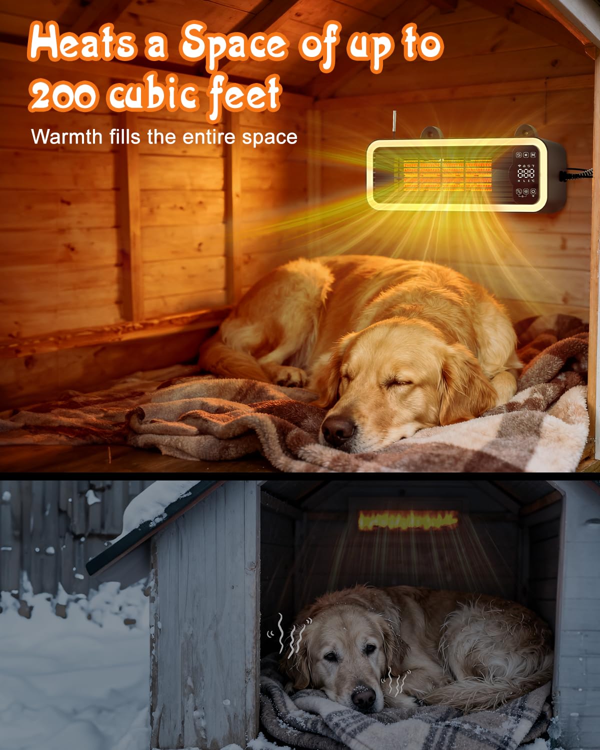 PawTemp SmartHeat™  Thermostat-accurate warmth for every kennel.