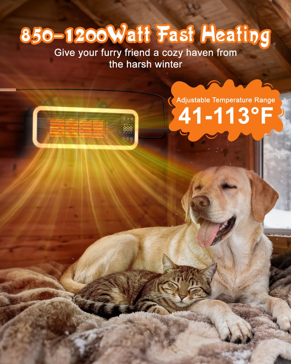 PawTemp SmartHeat™  Thermostat-accurate warmth for every kennel.