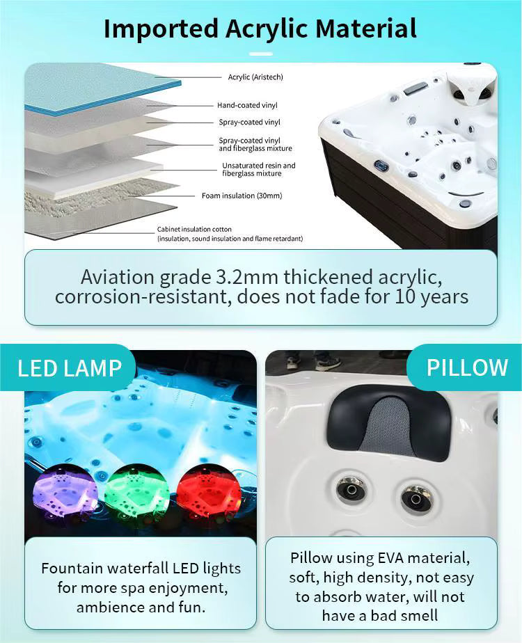 LuxeTherma Spa™- “Big Family Comfort. Elite Hydro Power.”