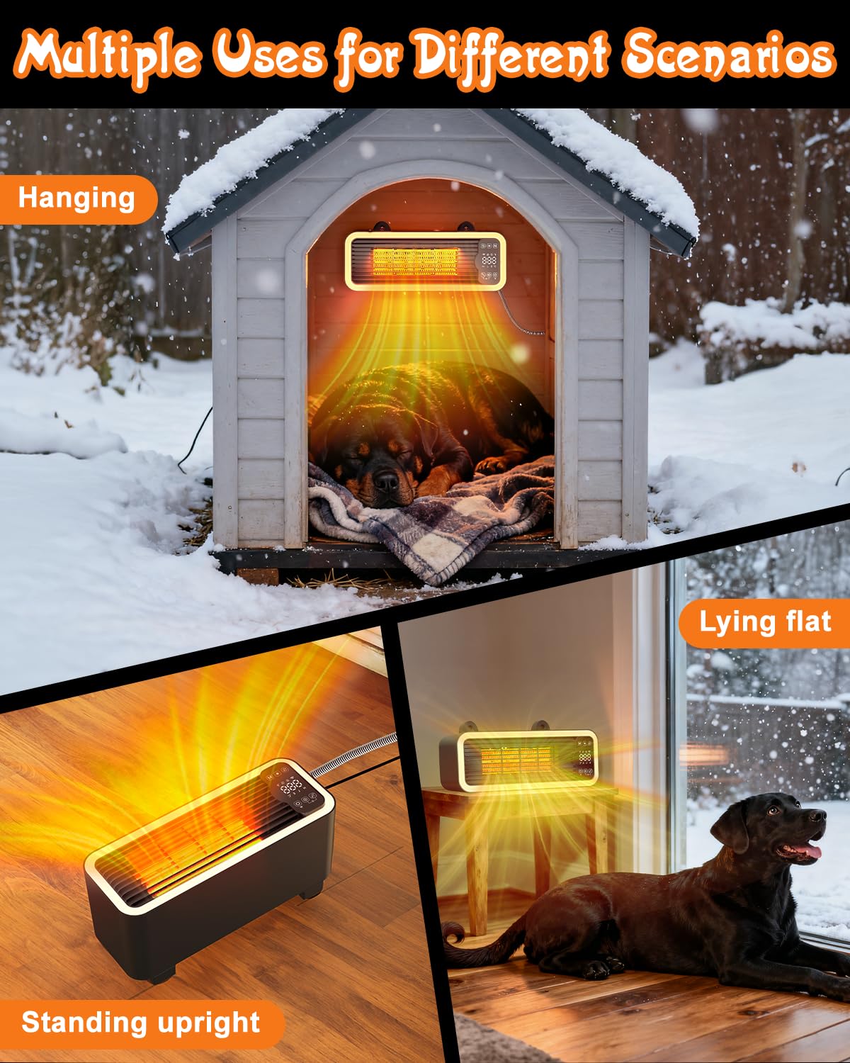 PawTemp SmartHeat™  Thermostat-accurate warmth for every kennel.