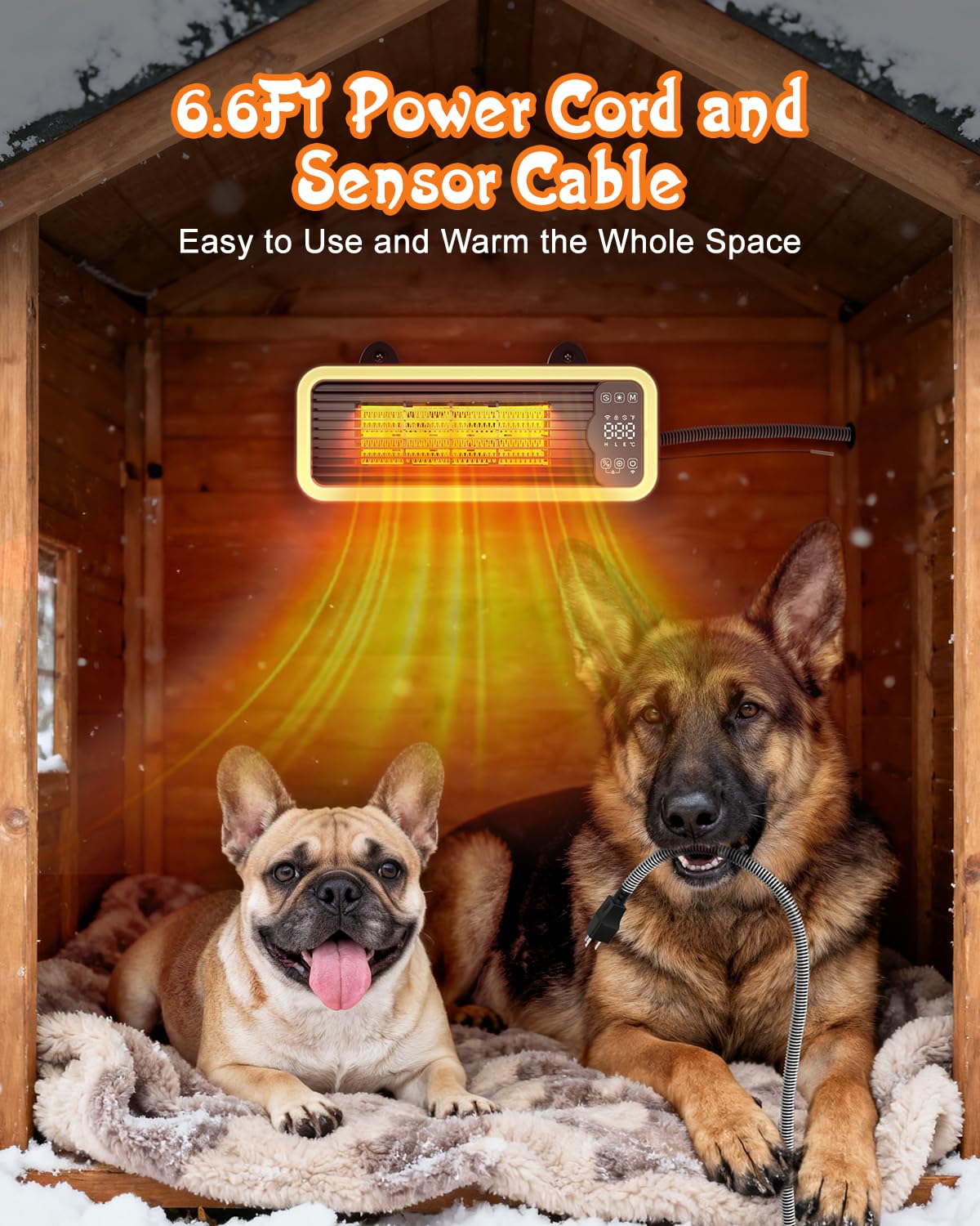 PawTemp SmartHeat™  Thermostat-accurate warmth for every kennel.