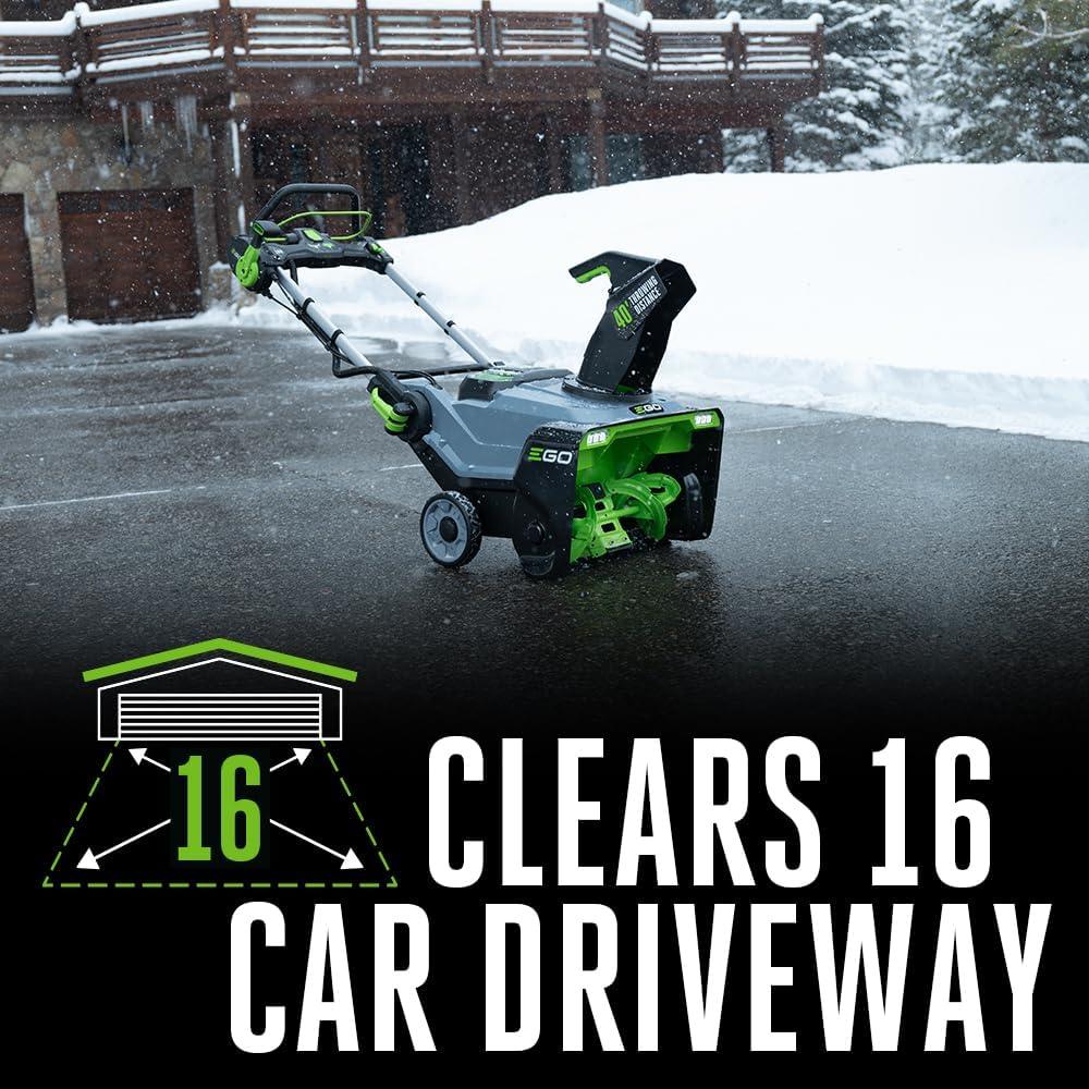 EGO POWER+ 21" Electric Snow Blower, Cordless Steel Auger, Includes (2) 56V 7.5Ah Batteries and Dual Port Charger - SNT2114