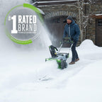 EGO POWER+ 21" Electric Snow Blower, Cordless Steel Auger, Includes (2) 56V 7.5Ah Batteries and Dual Port Charger - SNT2114